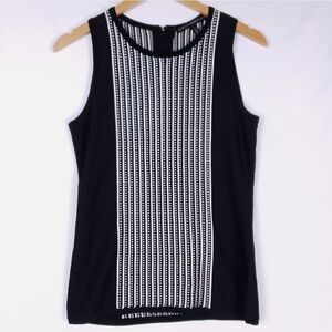 NWT WHITE HOUSE BLACK MARKET Black and White Tank Top small